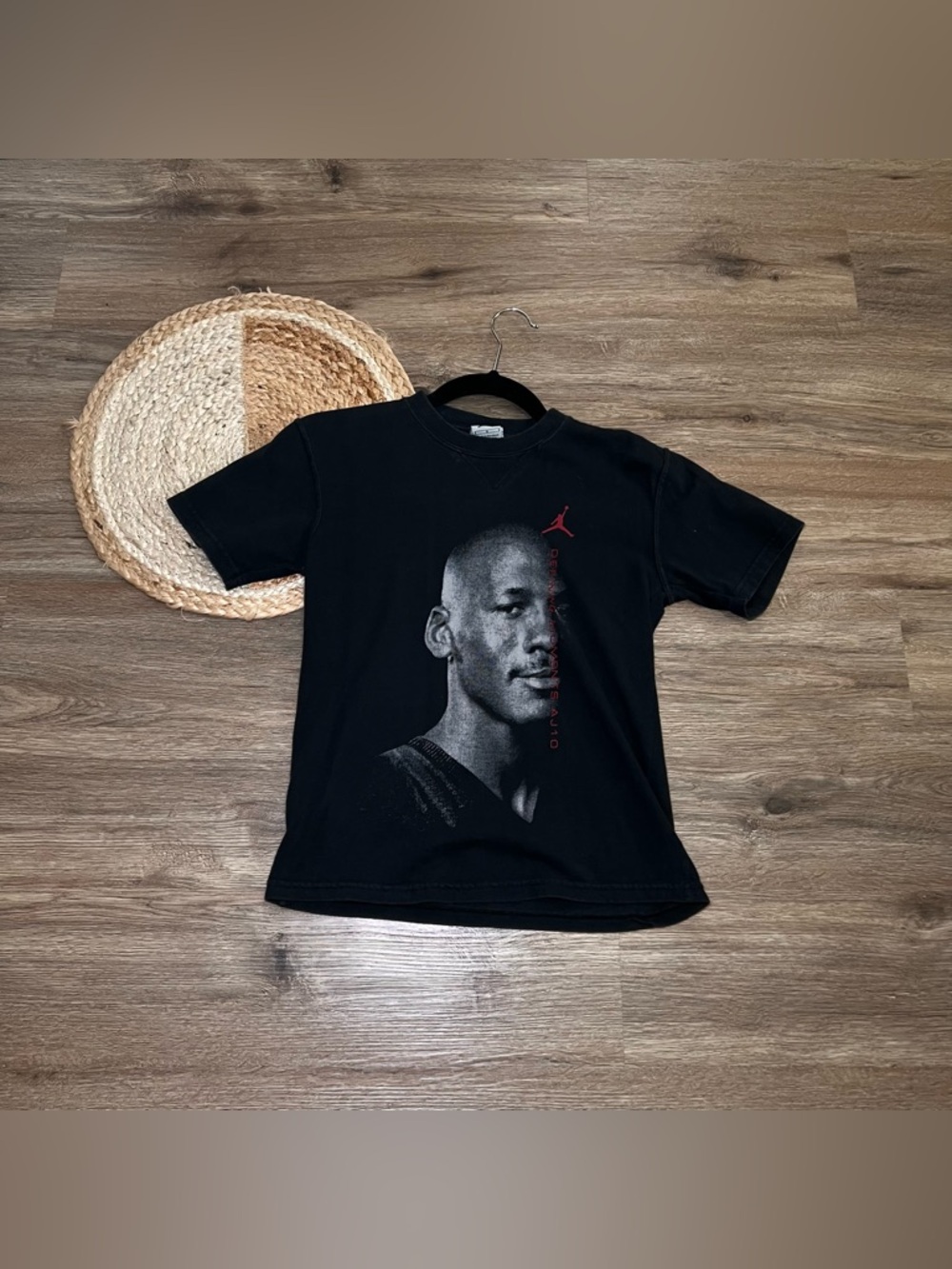 JORDAN Vtg Kids Short Sleeve Michael Jordan Portrait Graphic T-Shirt